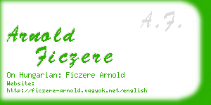 arnold ficzere business card